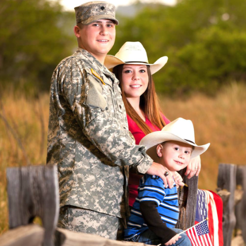 portrait of a military family