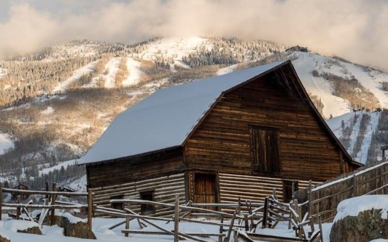 historic More Barn located in Steamboat Springs